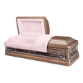 Batesville Silver Rose Casket — silver 18-gauge copper with velvet interior