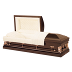 Batesville Steel Coretta Casket — bronze 20-gauge steel with rosetan crepe interior (view 2)