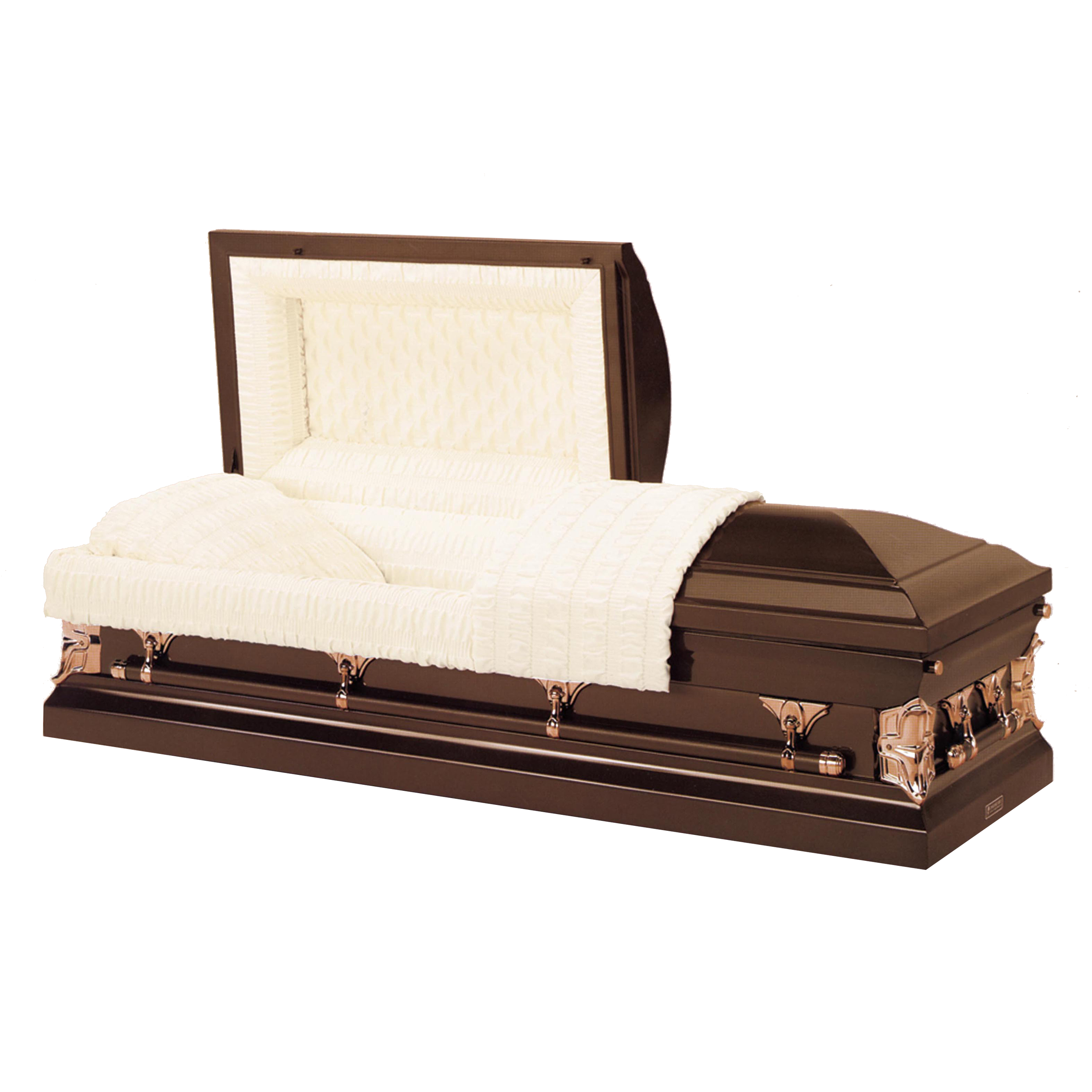Batesville Steel Coretta Casket — bronze 20-gauge steel with rosetan crepe interior (view 2)