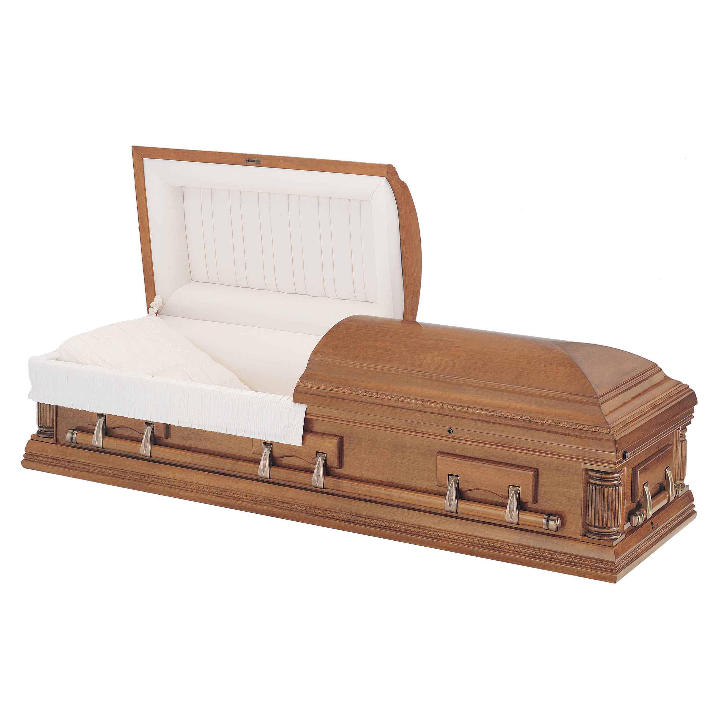 Batesville Trenton Hardwood casket — solid poplar with rosetan crepe interior (view 2)