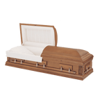 Batesville Trenton Hardwood casket — solid poplar with rosetan crepe interior