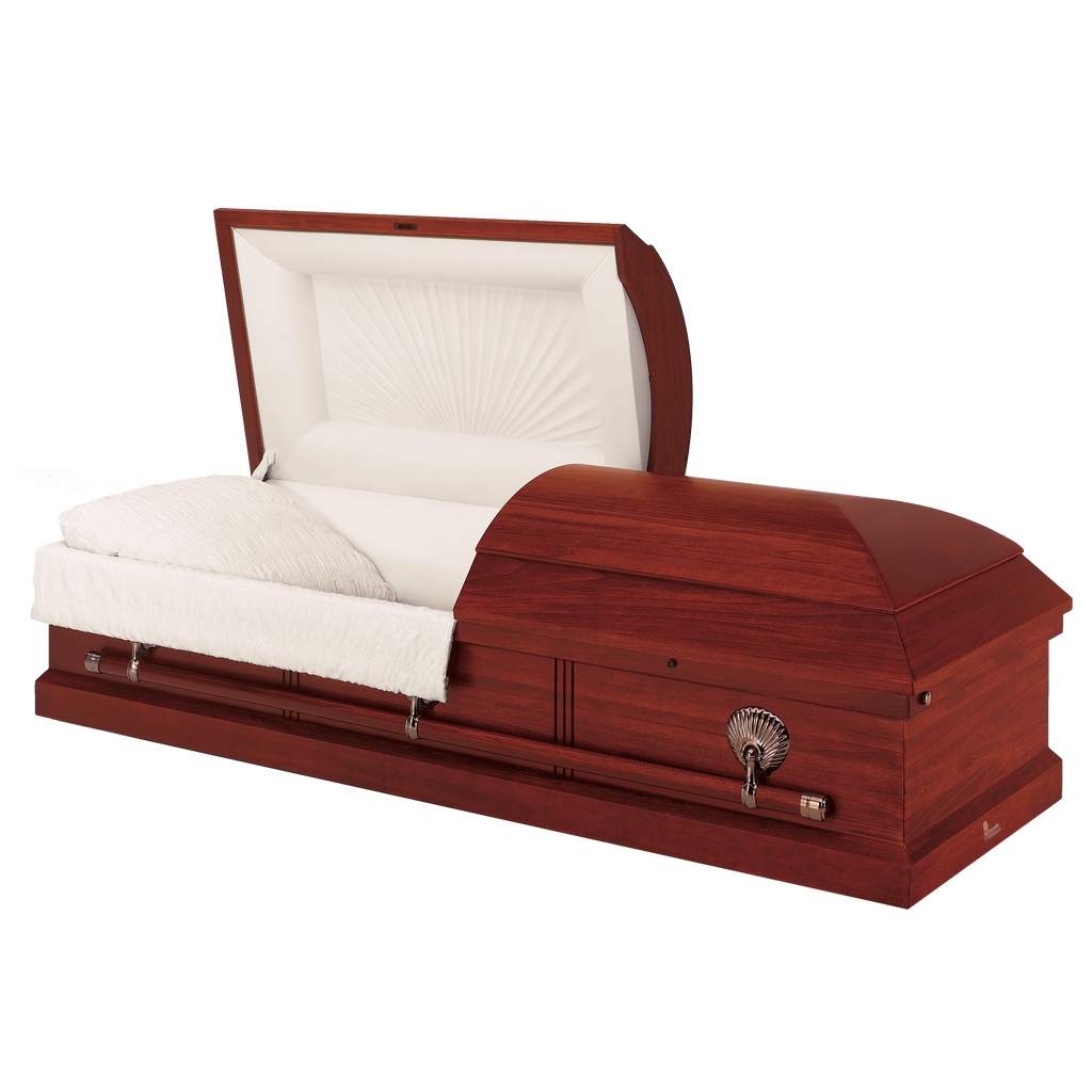 Batesville Westridge Hardwood casket — solid poplar with rosetan crepe interior (view 2)