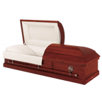 Batesville Westridge Hardwood casket — solid poplar with rosetan crepe interior (view 2)