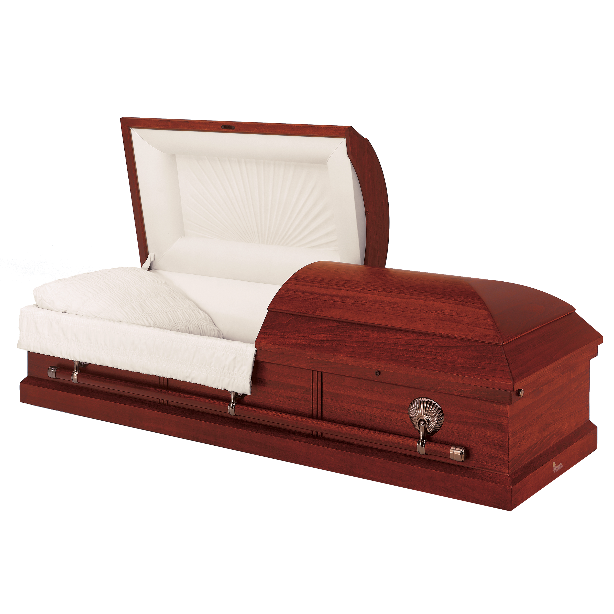 Batesville Westridge Hardwood casket — solid poplar with rosetan crepe interior (view 2)