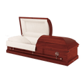 Batesville Westridge Hardwood casket — solid poplar with rosetan crepe interior