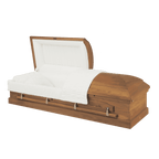 Batesville Windsor Hardwood casket — solid poplar with rosetan crepe interior (view 2)
