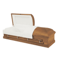 Batesville Windsor Hardwood casket — solid poplar with rosetan crepe interior