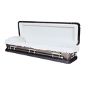 Discount Caskets Series Blue Full Couch — blue steel with blue velvet interior