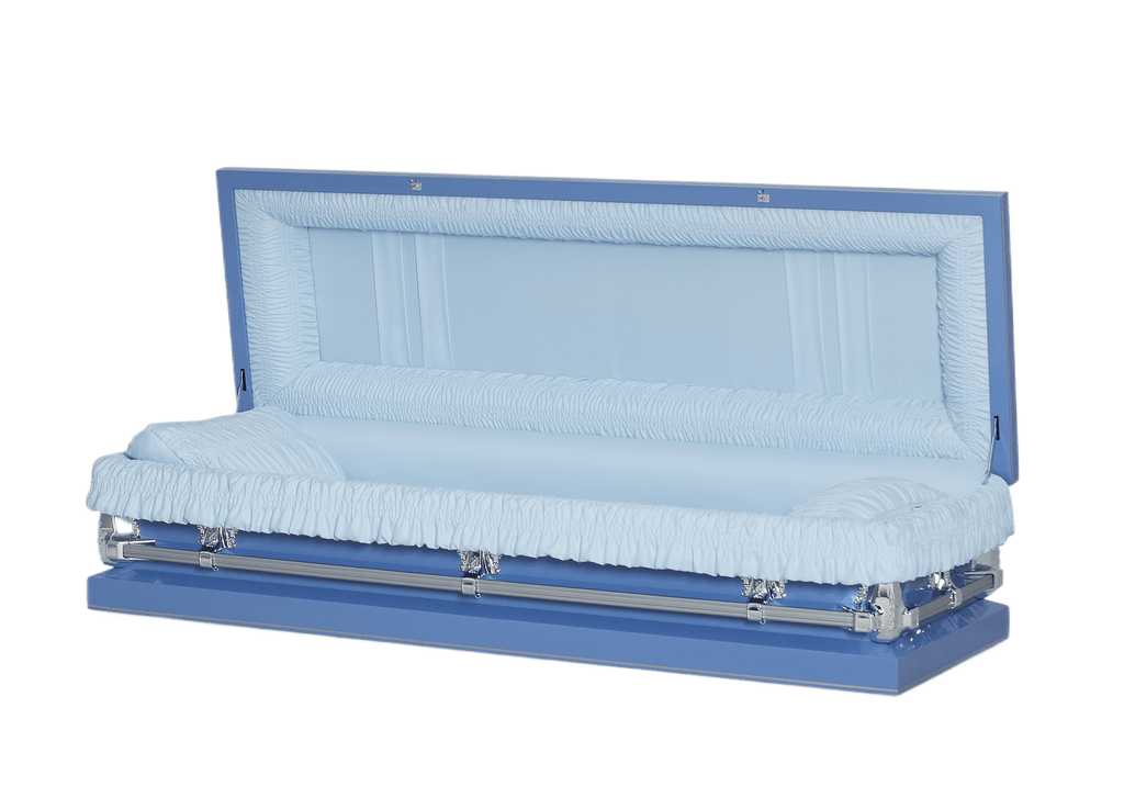 Clair Light Blue Casket Full Couch