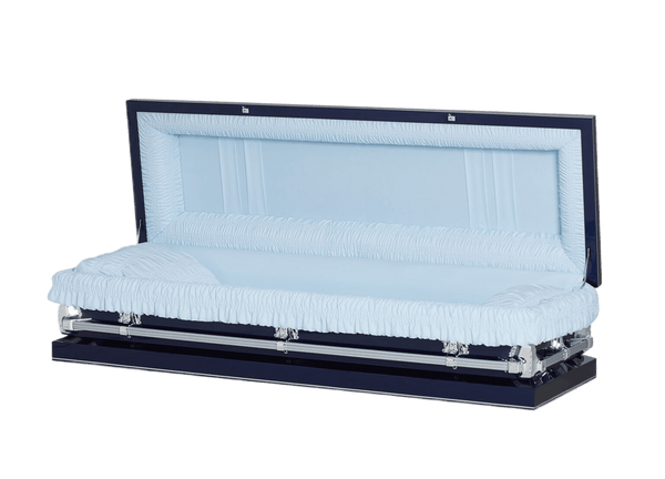 Clair Navy Blue Casket Full Couch