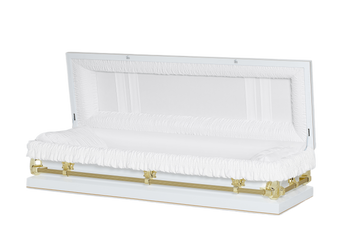 Clair White/Gold Full Couch