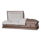 Clair Series Copper casket — copper 20-gauge steel with ivory crepe interior (view 2)