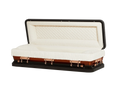 Discount Caskets Series Copper Full Couch — bronze 18-gauge steel with ivory velvet interior