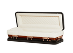 Discount Caskets Series Copper Full Couch — bronze 18-gauge steel with ivory velvet interior
