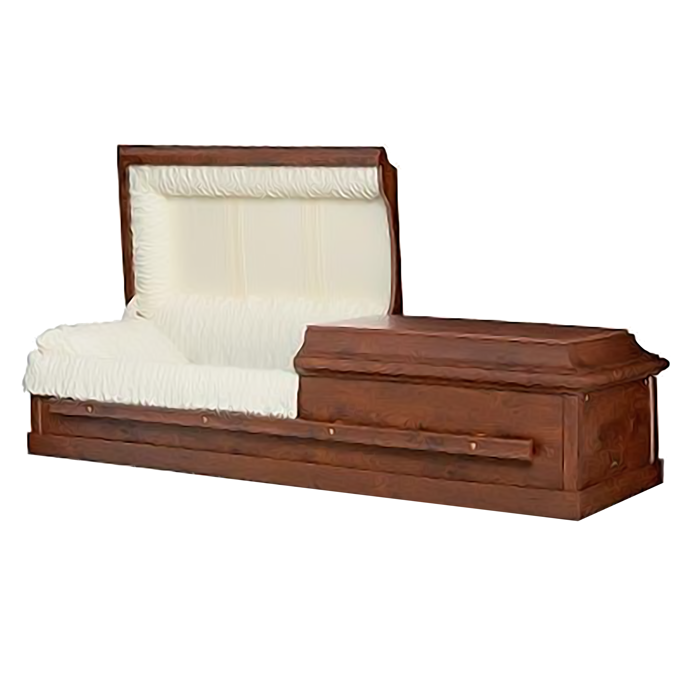 Corbin Wood casket — white interior (view 2)
