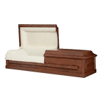Corbin Wood casket — white interior