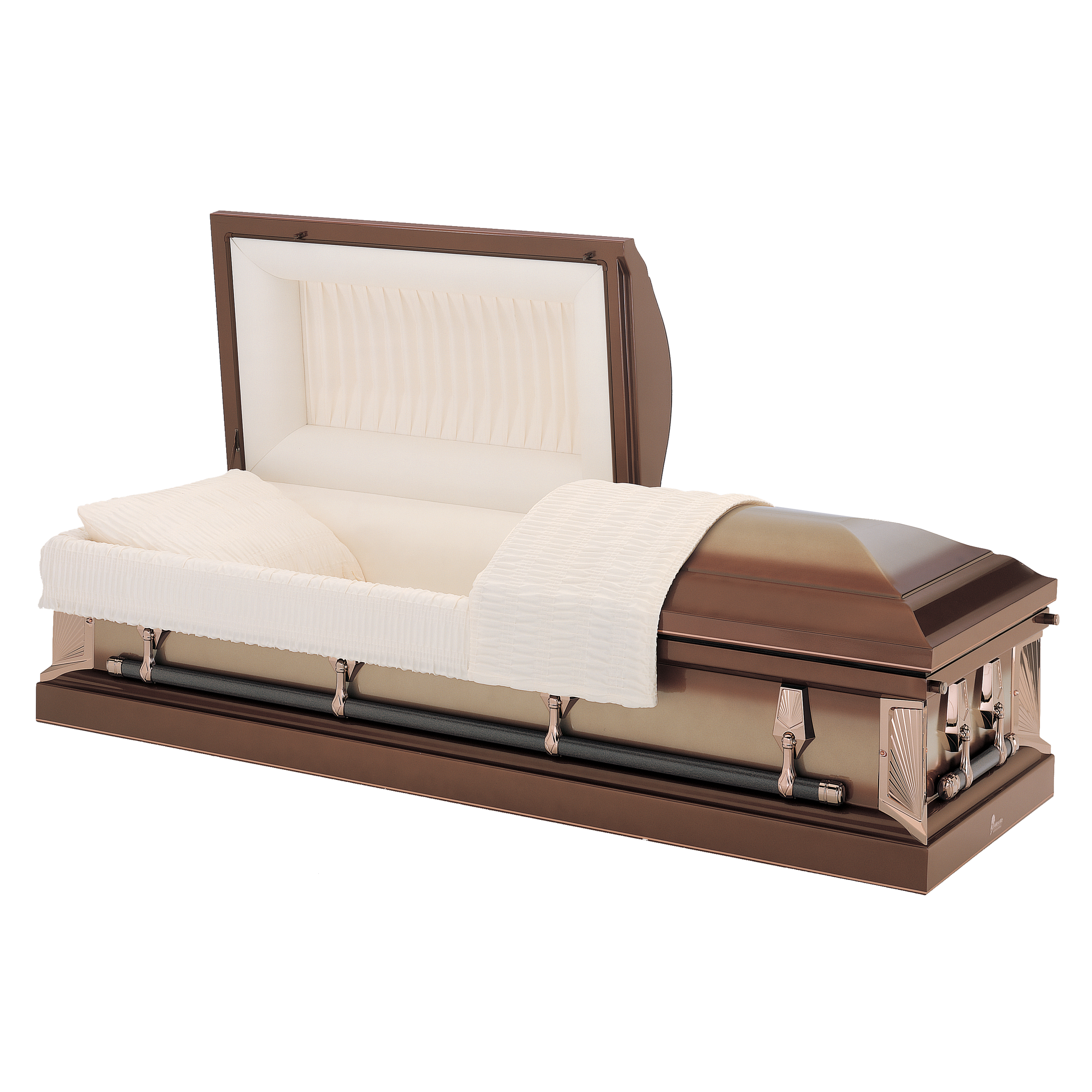 Batesville Desert Sand Casket — desert sand 18-gauge steel with rosetan crepe interior (view 2)