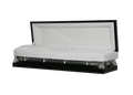 Ebony/Silver Casket Full Couch