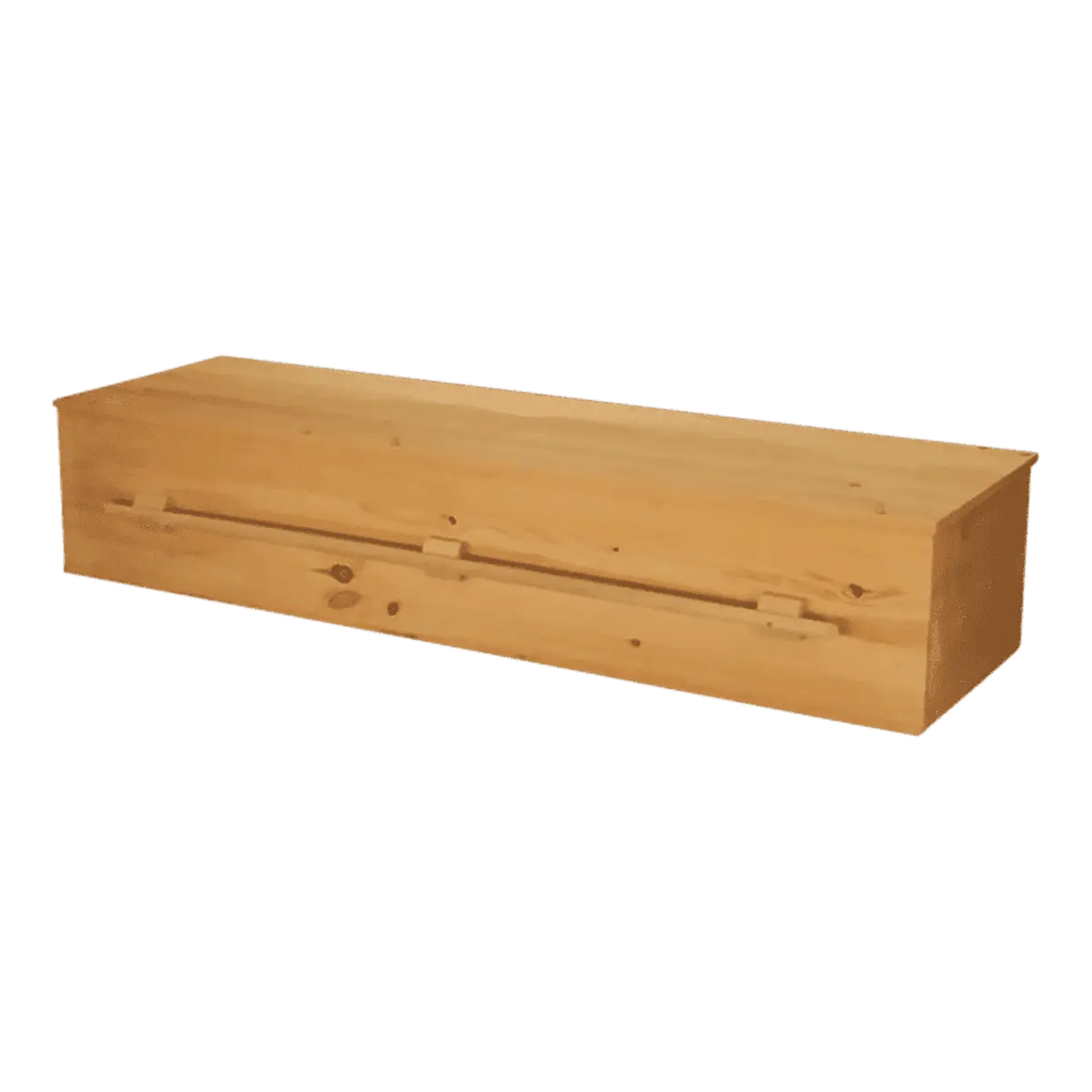 Eco Casket With Handles — solid pine (view 3)
