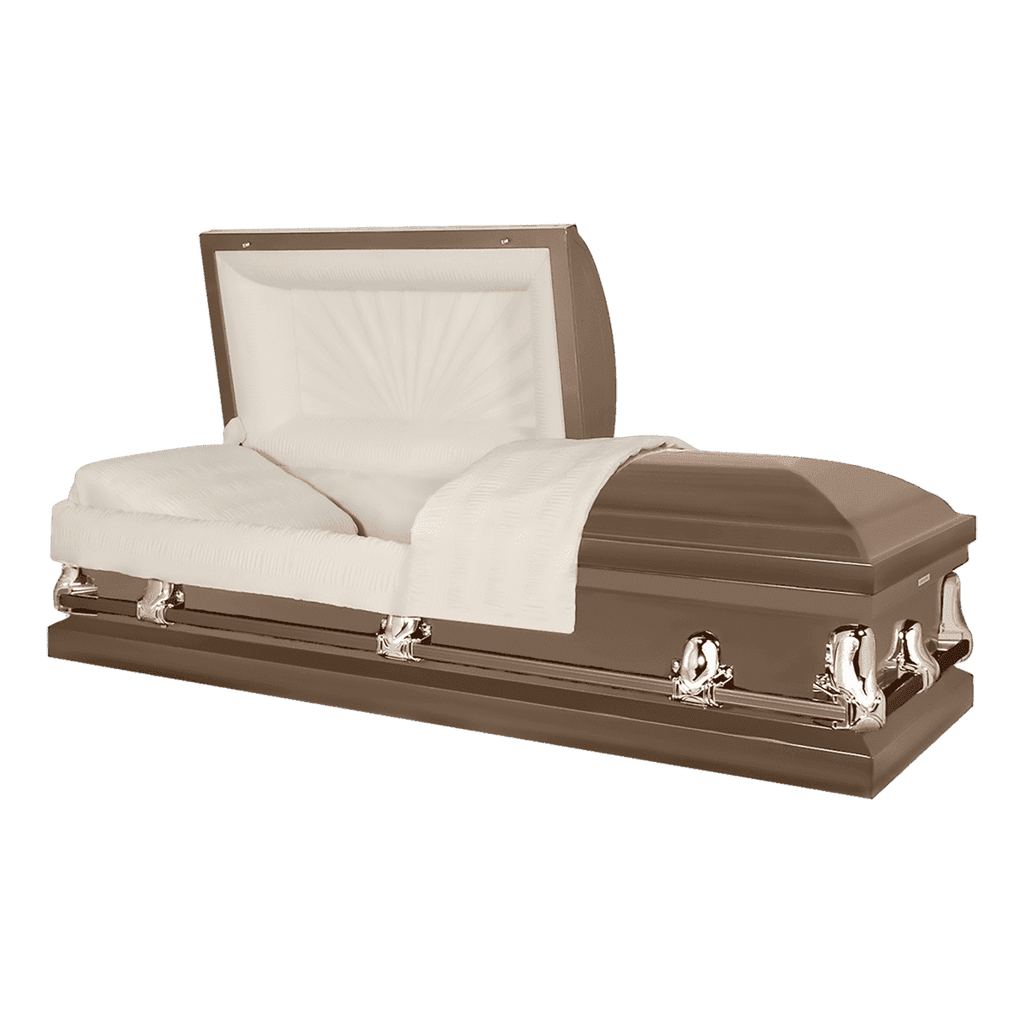 The Forever Series Copper casket — copper 20-gauge steel with crepe interior (view 2)