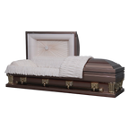 Franklin Copper casket — copper 18-gauge steel with white velvet interior (view 2)
