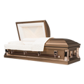 Galaxy Horizon Bronze casket — bronze 18-gauge steel with ivory crepe interior