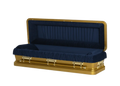 Gold and Blue Casket Full Couch