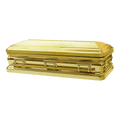 Gold Chrome Casket Full Couch — blue velvet interior