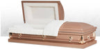 Infinite Gold casket — bronze 20-gauge steel with ivory crepe interior (view 3)