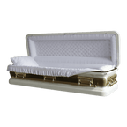 Majestic White Casket Full Couch
