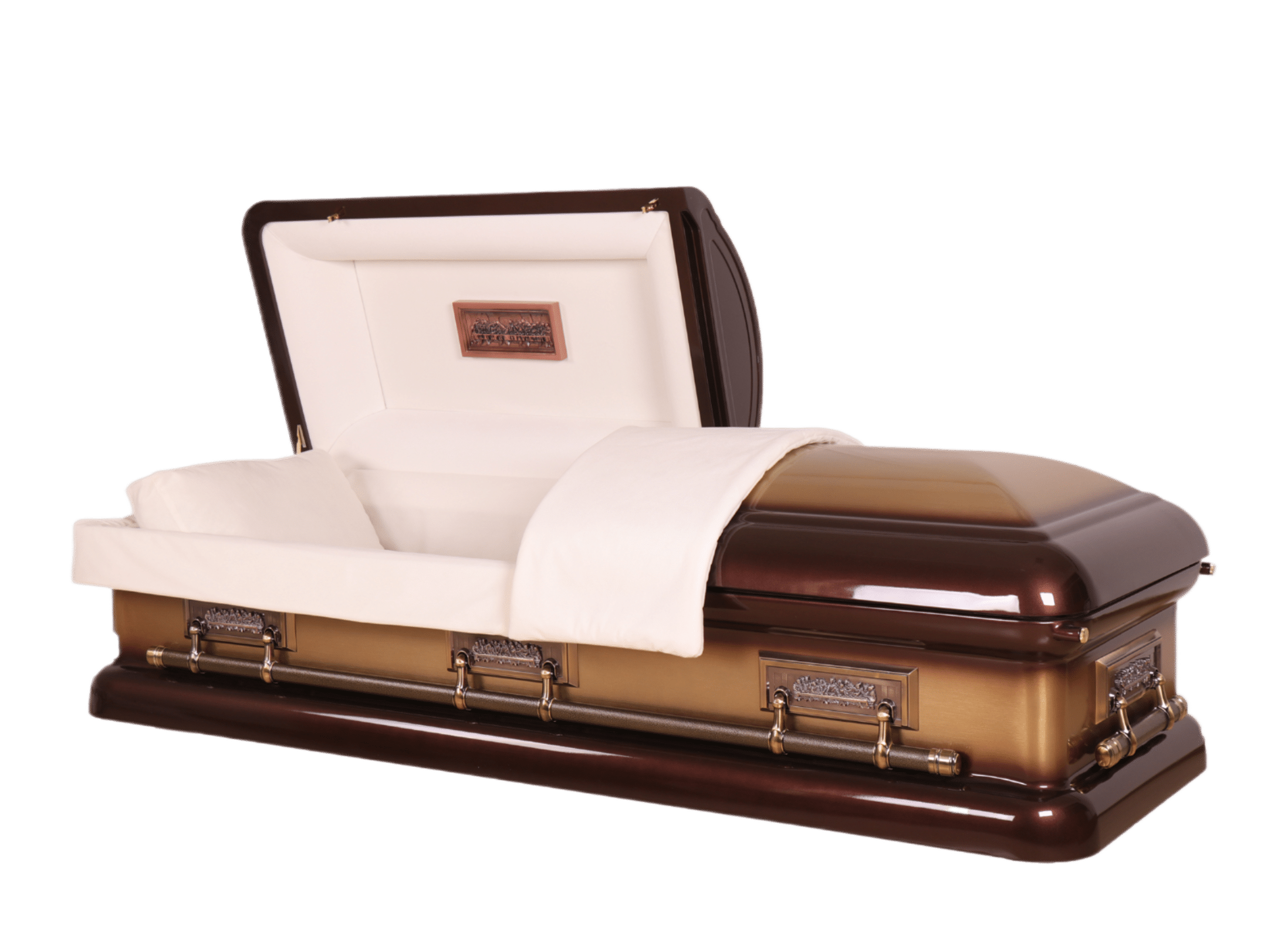 Mars Pieta Jewell casket — bronze 18-gauge steel with ivory velvet interior