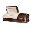 Delta SeriesCopper casket — bronze 18-gauge steel with ivory velvet interior (view 2)