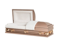 Mercury Series Copper casket — copper 20-gauge steel with ivory crepe interior