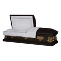 New York Pieta Ebony casket — ebony 18-gauge steel with white velvet interior