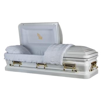 Onyx White Metal Casket