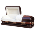 Orion Series Bronze casket — bronze 18-gauge steel with white velvet interior