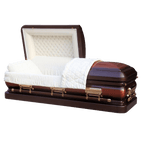 Orion Series Bronze casket — bronze 18-gauge steel with white velvet interior