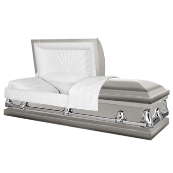 Oxford Silver Metal Casket