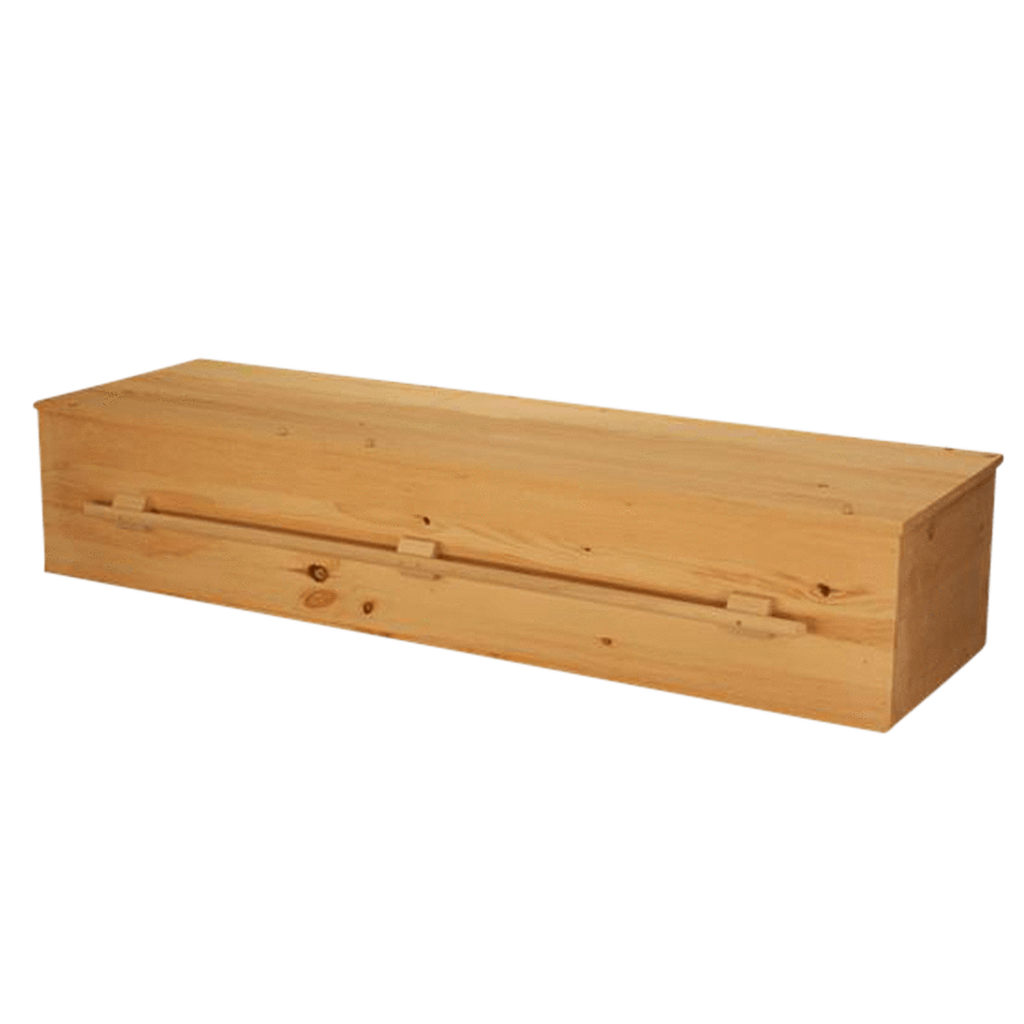 Eco Casket With Handles — solid pine (view 2)