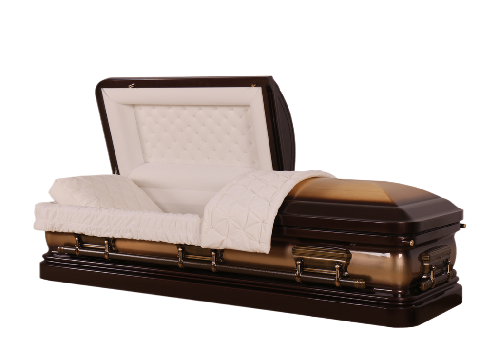 Regency Bronze casket — ivory velvet interior (view 2)