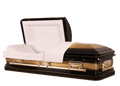 Regency Ebony casket — bronze bronze with ivory velvet interior