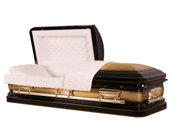 Regency Ebony casket — bronze bronze with ivory velvet interior
