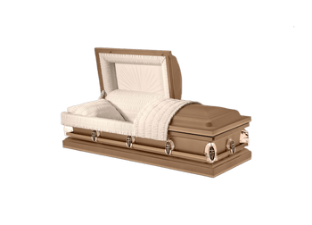 The Cambridge Series Copper casket — copper 20-gauge steel with ivory crepe interior