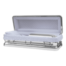 Silver Chrome Casket Full Couch