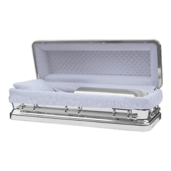 Silver Chrome Casket Full Couch