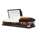 Solid Aegean Copper casket — almond velvet interior
