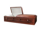 Solid Poplar Veneer Savin casket — soft white velvet interior (view 2)