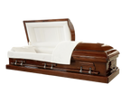 Langdon Solid Cherry Casket — eggshell velvet interior (view 2)