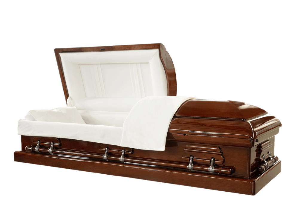 Langdon Solid Cherry Casket — eggshell velvet interior