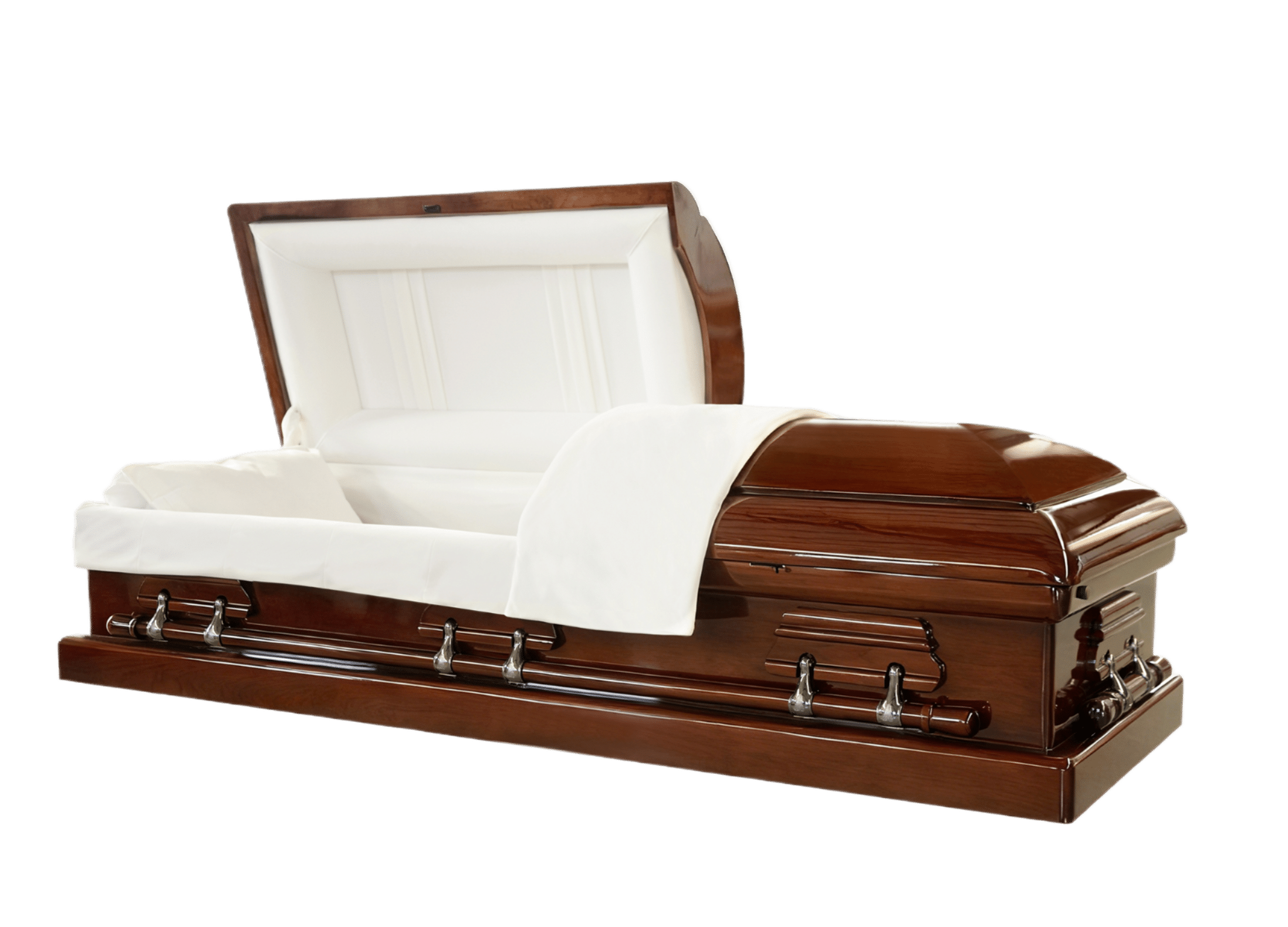 Langdon Solid Cherry Casket — eggshell velvet interior